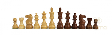 Carica l&#39;immagine nel visualizzatore di Gallery, Scacchiera in similpelle 40x40 con scacchi in legno di palissandro intagliati
