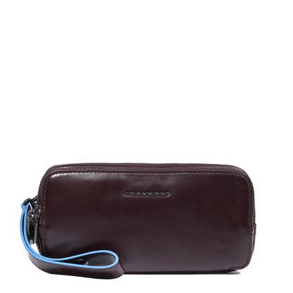 Pochette da uomo a triplo scomparto in pelle con tracollina e polsiera rimovibile "Bluesquare" Piquadro (disponibile in due colori)