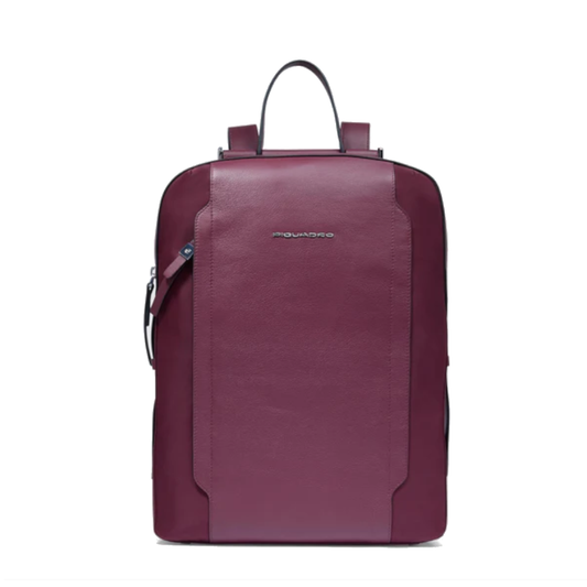 Zaino donna porta pc 14" in tessuto e pelle "Lyra" Piquadro