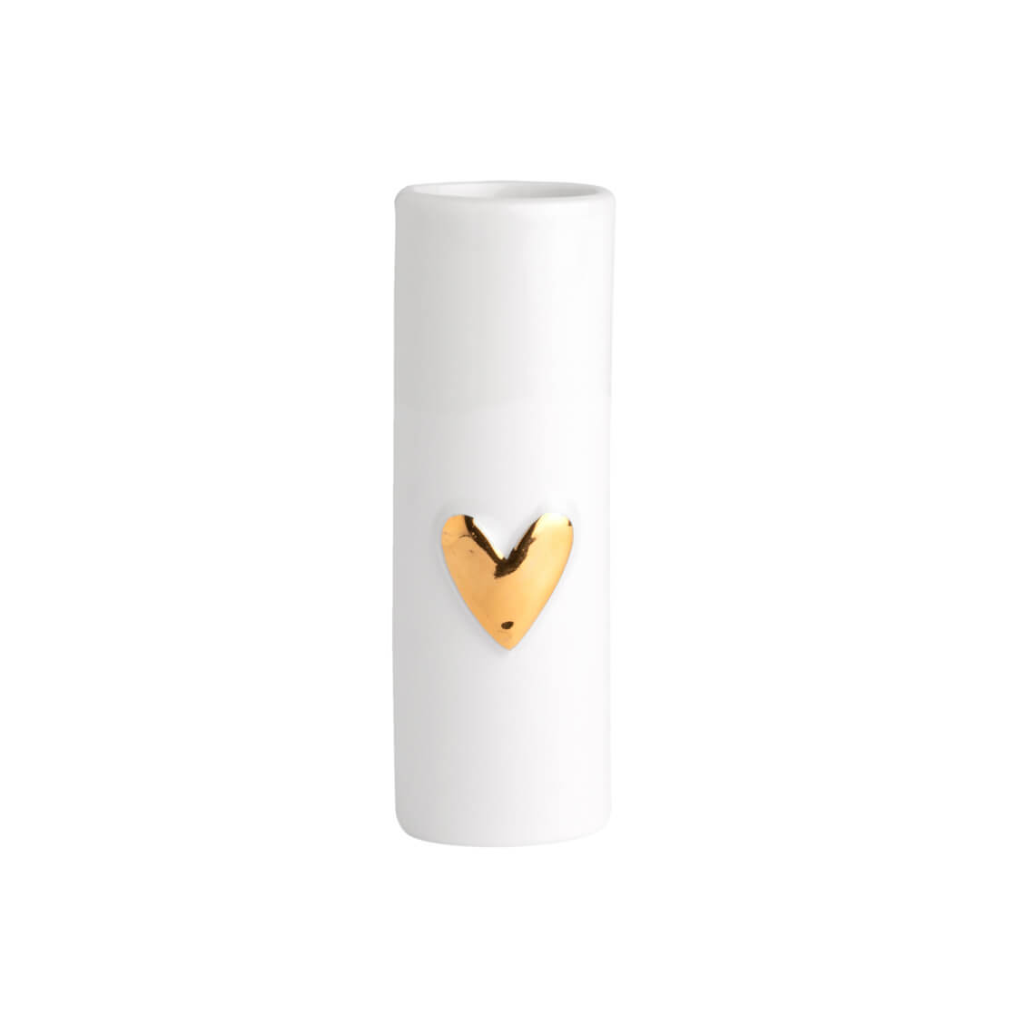 Mini vasetto in porcellana con decoro "Cuore oro" Rader 
