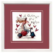 Carica l'immagine nel visualizzatore di Gallery, Grafica incorniciata di Federica Porro: "il giorno più bello"
