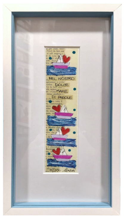 Grafica di Lola Martini "Nel nostro dolce mare di parole"