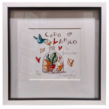 Carica l'immagine nel visualizzatore di Gallery, Grafica incorniciata di Federica Porro: "Caro amico ti scrivo"
