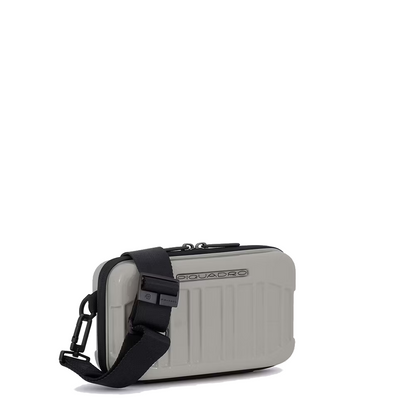 Beauty rigido con tracolla crossbody "Personal case PQ-Light"  grigio