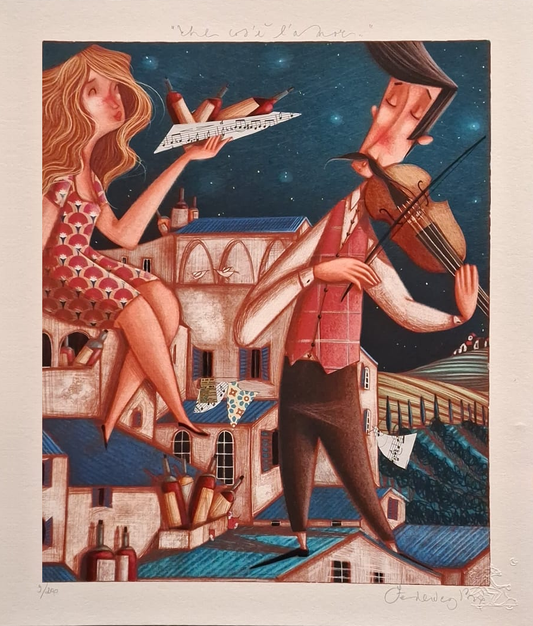 Grafica incorniciata di Federica Porro "Che cos'è l'amor"
