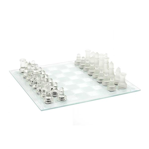 Scacchiera 25x25 in vetro completa di scacchi