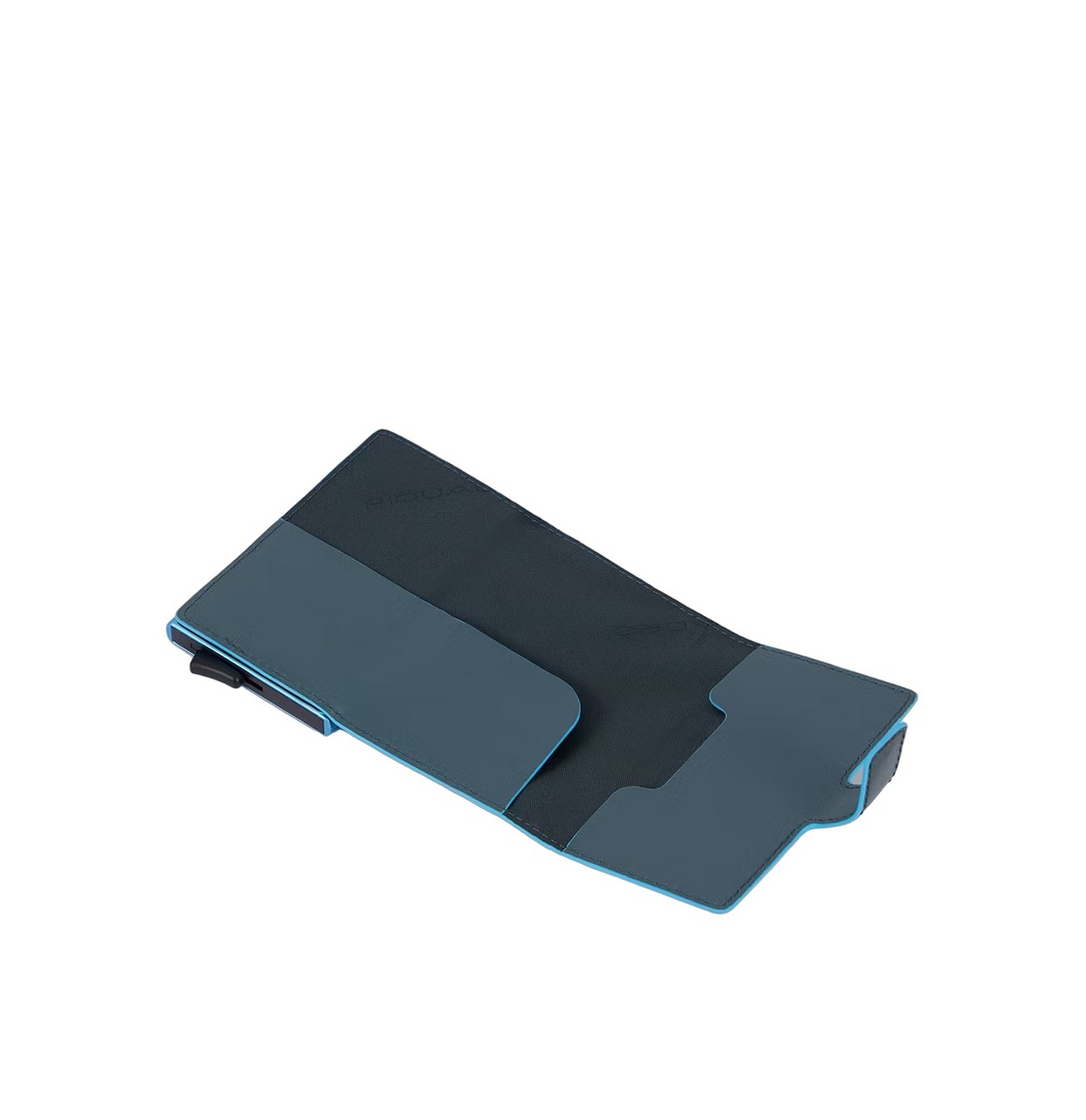 Porta carte di credito in pelle e metallo con RFID Bluesquare