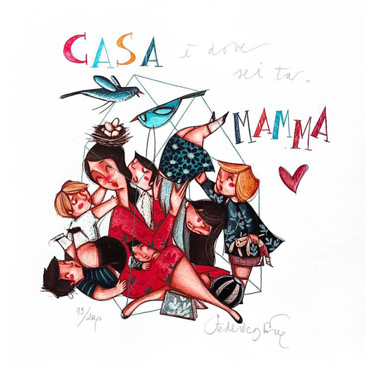 Grafica di Federica Porro 'Casa è dove sei tu, mamma'