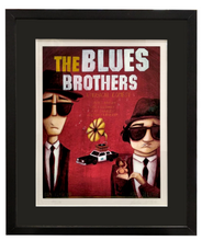 Carica l&#39;immagine nel visualizzatore di Gallery, Grafica incorniciata di Giulia del Mastio: &quot;The Blues Brothers&quot;
