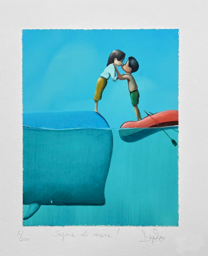 Grafica incorniciata di Diego Santini "Sapore di mare!"