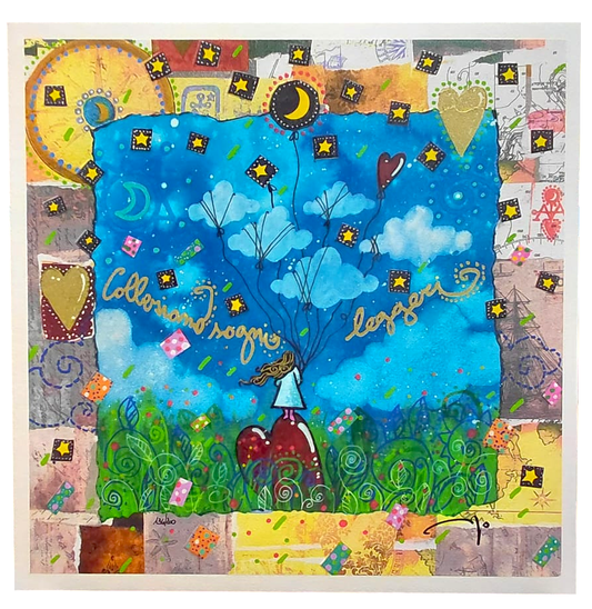 Grafica di Andrea Agostini 'Colleziono sogni leggeri'