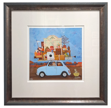 Carica l&#39;immagine nel visualizzatore di Gallery, Grafica incorniciata di Lisandro Rota &quot;In 500 per un trasloco&quot;
