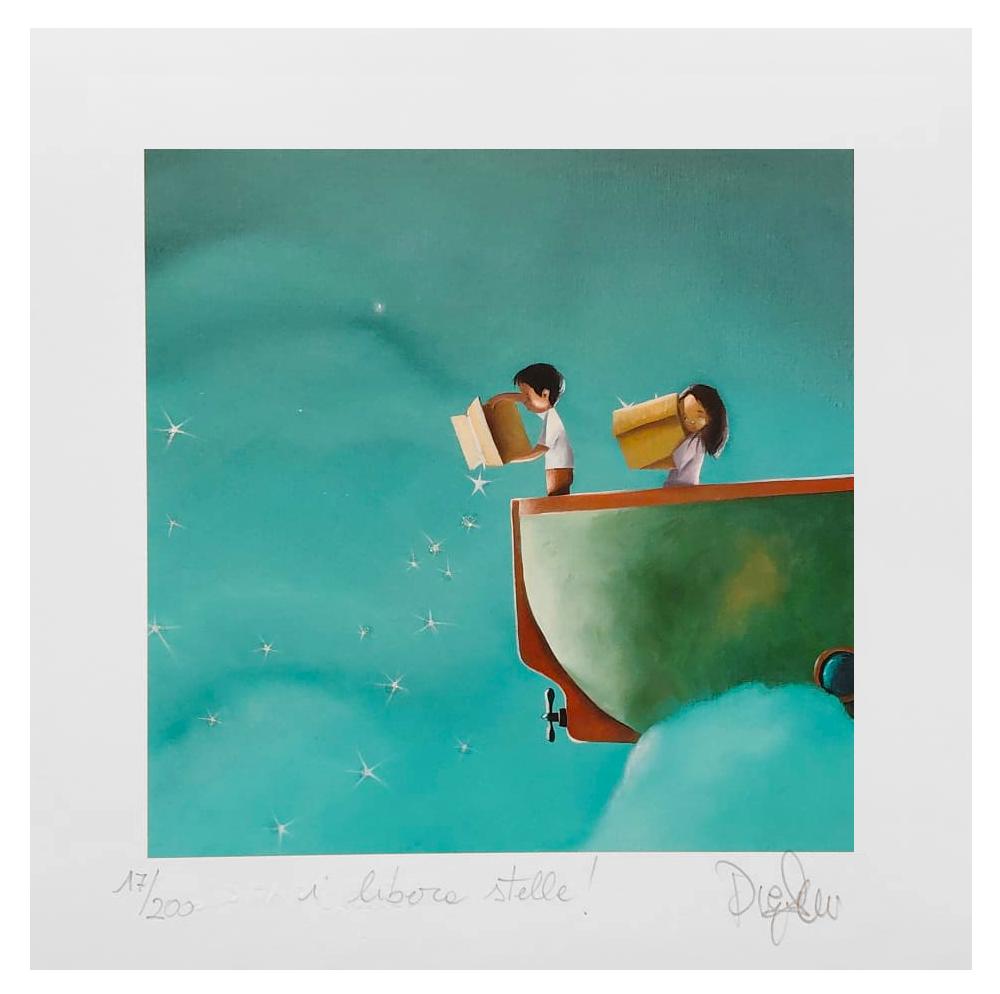 Grafica di Diego Santini "I libera stelle!"
