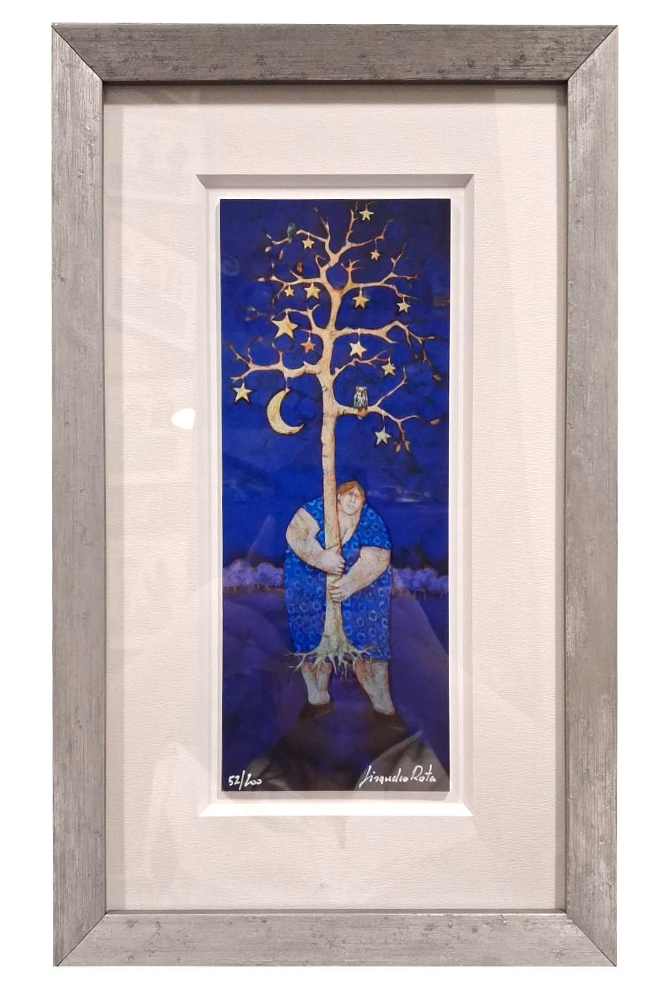Grafica incorniciata di Lisandro Rota "Progetto per una notte piena di stelle"