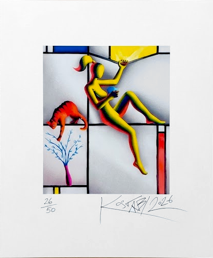 Grafica di Mark Kostabi: "Here we go Again"
