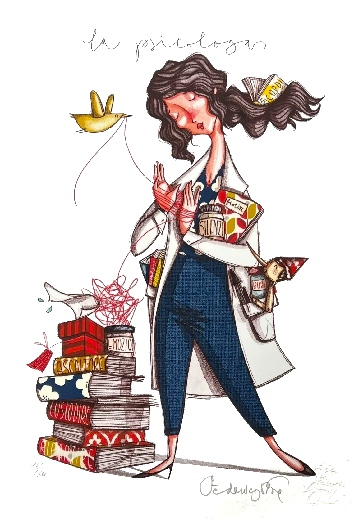 Grafica di Federica Porro 'La psicologa"