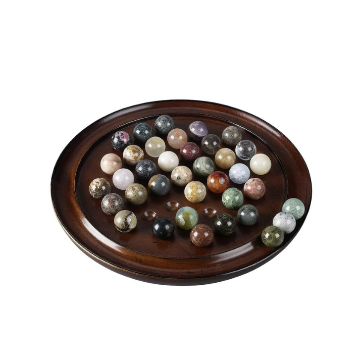 Gioco solitario biglie in pietra da 20mm "Authentic Models"