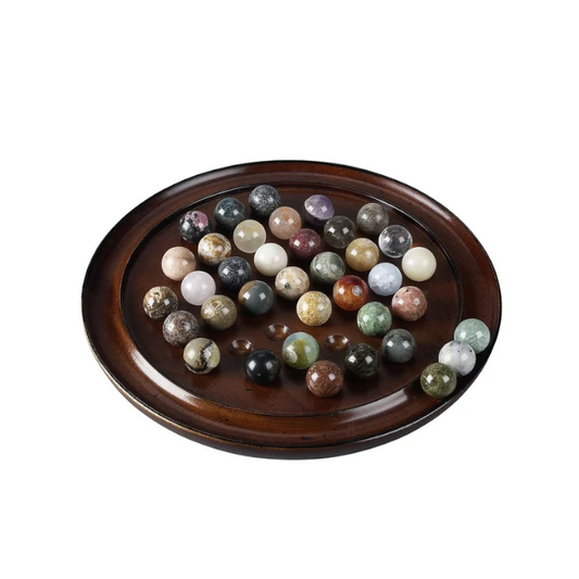 Gioco solitario biglie in pietra da 20mm "Authentic Models"