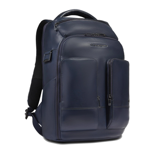 Zaino portacomputer 16,5" in pelle on cinghia pettorale, portaocchiali, protezioni antiurto  Piquadro