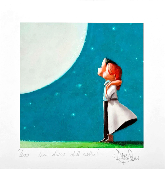 Grafica di Diego Santini "Un dono dal cielo!"