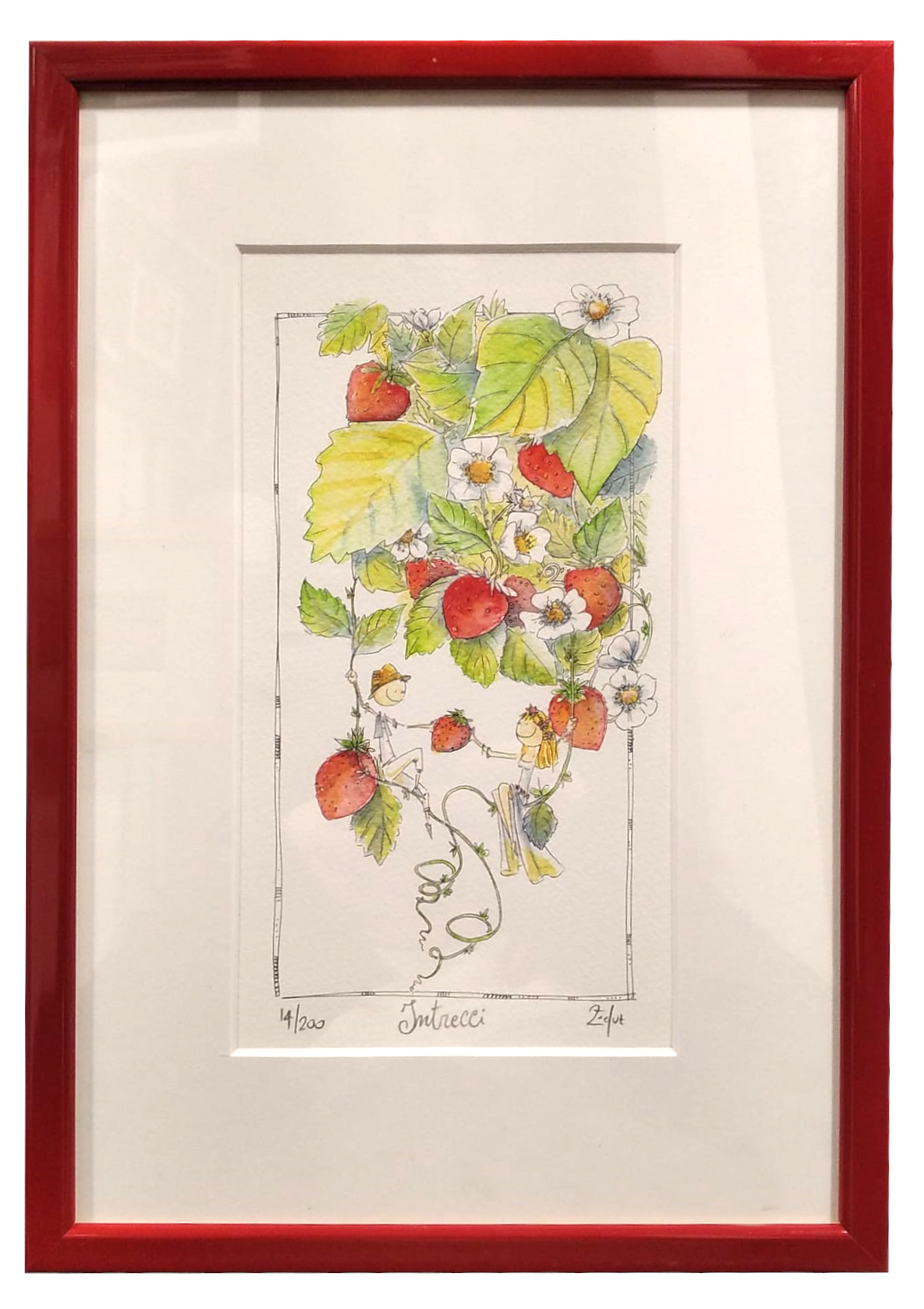 Grafica incorniciata di Zoe Luz D'Amico "Intrecci"