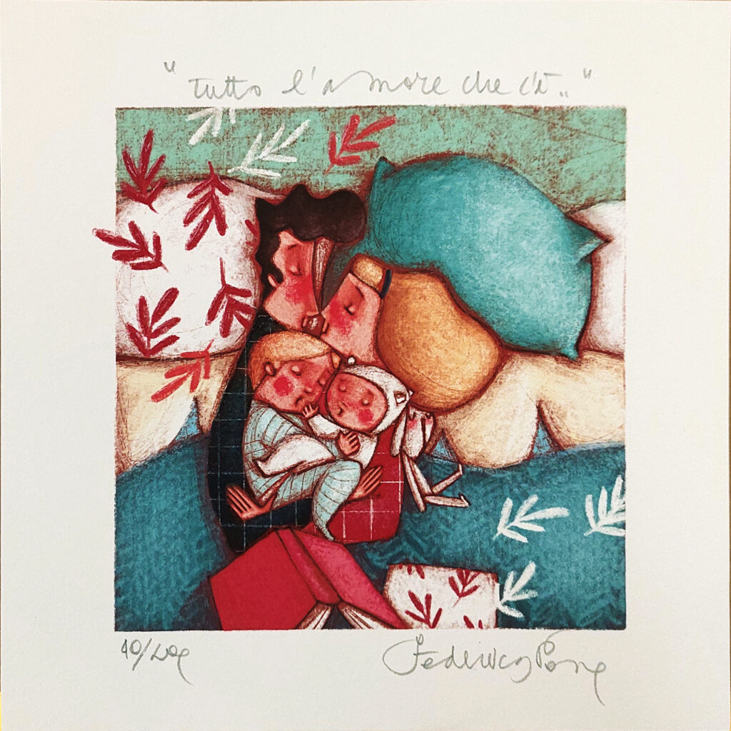 Grafica di Federica Porro "Tutto l'amore che c'è"