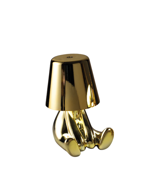Lampada in resina dorata "Why"