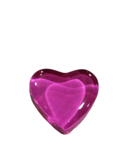 Fermacarte "Cuore in vetro" piccolo (disponibile in diversi colori)