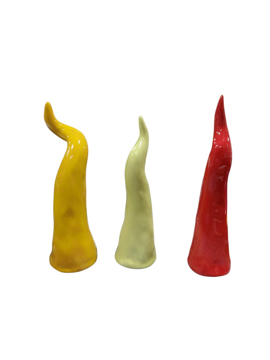 Corno artigianale smaltato medio "Anemos e Pathos" (disponibile in diversi colori)