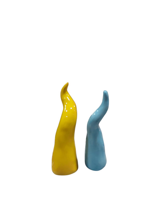 Corno artigianale smaltato piccolo "Anemos e Pathos" (disponibile in diversi colori)