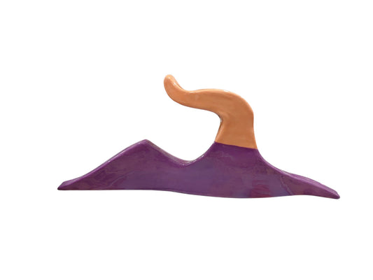 Vesuvio in terracotta smaltata medio "Anemos e Pathos"