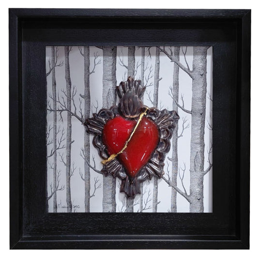 Quadro scultoreo "Cuore Sacro Resiliente" MEMO design