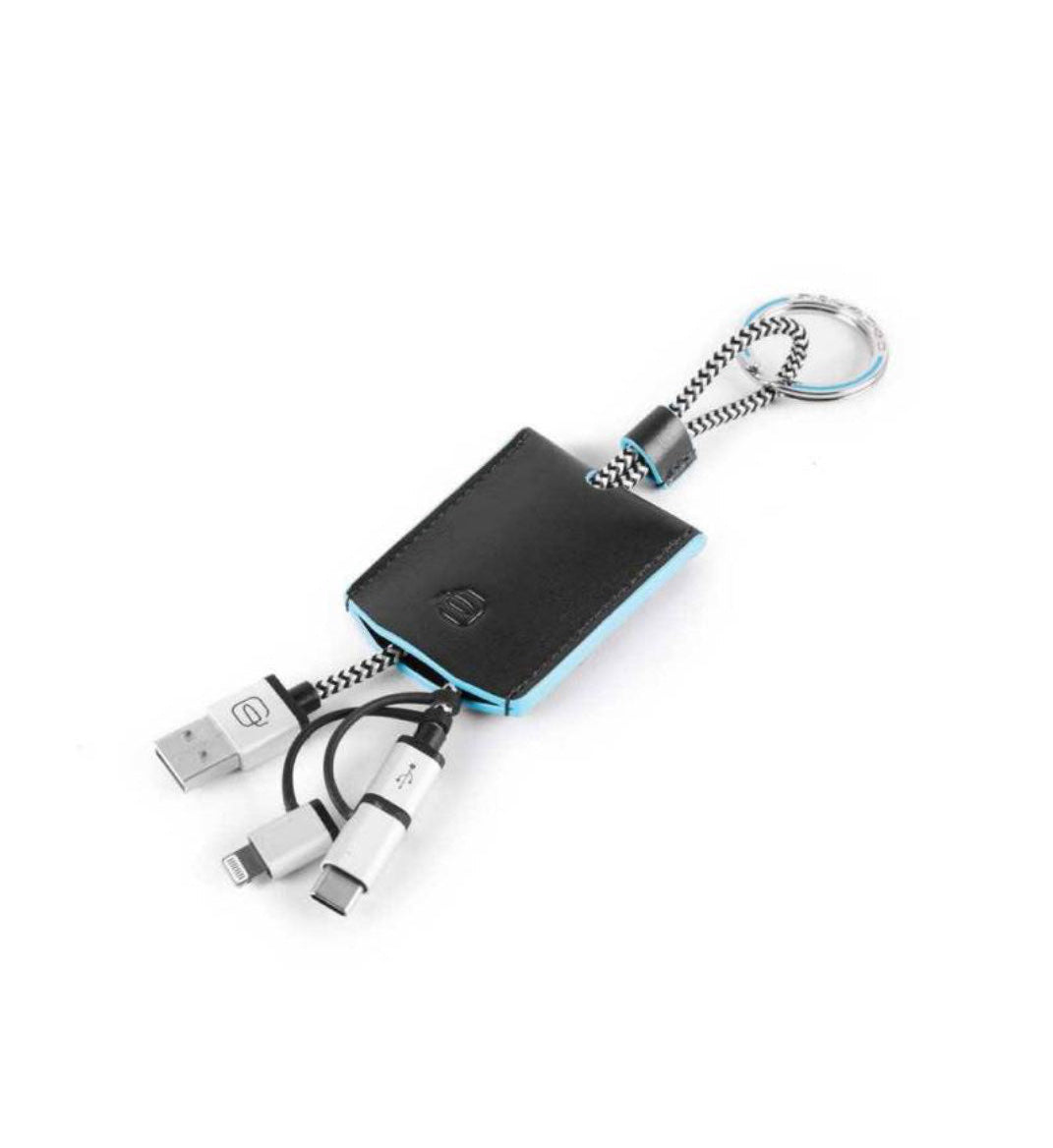 Portachiavi in pelle con cavetti usb Bluesquare Piquadro (disponibile in due colori)