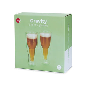 Coppia di bicchieri da birra "Gravity"