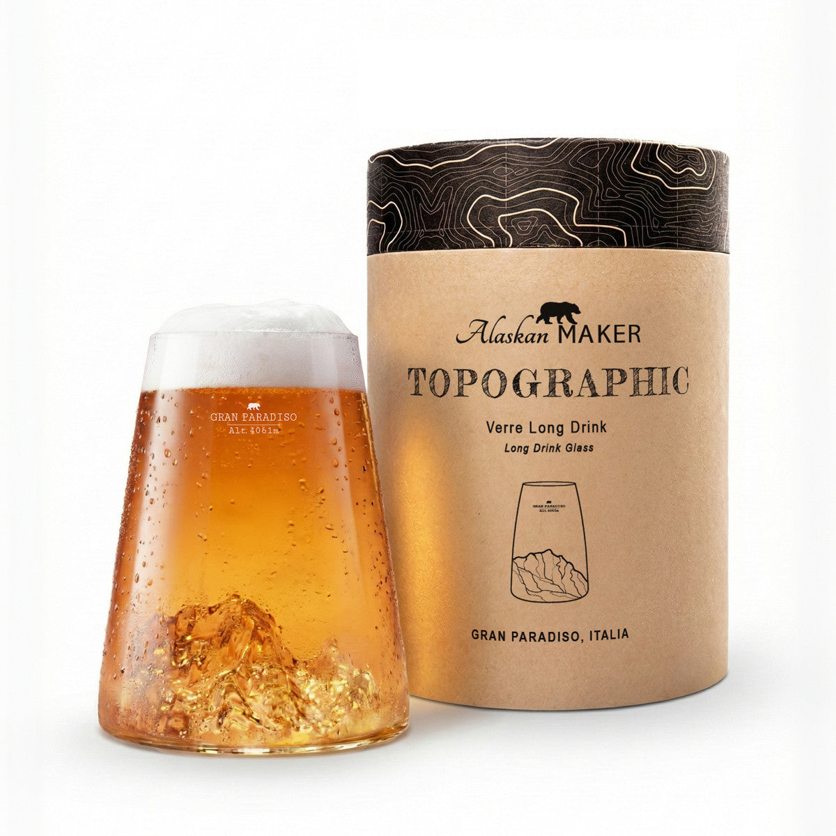 Bicchiere da long drink o birra "Topographic: Gran Paradiso"