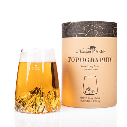 Bicchiere da long drink o birra "Topographic: Monte Rosa"