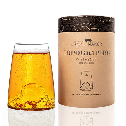 Bicchiere da long drink o birra "Topographic: Pic du Midì"