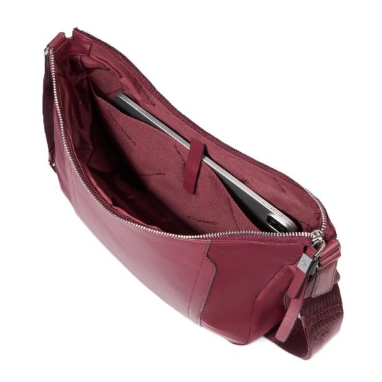 Borsa tracolla donna per iPad®in tessuto tecnico e pelle Piquadro
