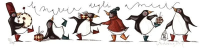 Grafica incorniciata di Federica Porro "La marcia degli amici"