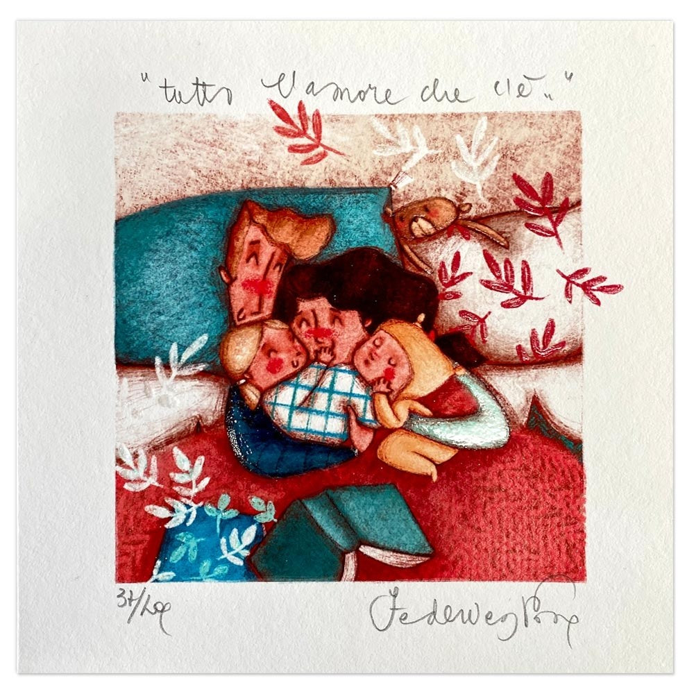 Grafica di Federica Porro "Tutto l'amore che c'è"