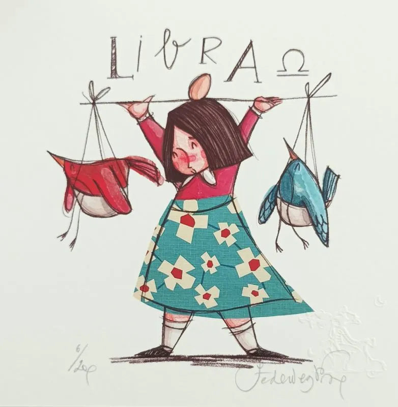 Grafica di Federica Porro "Bilancia" (lui/lei)