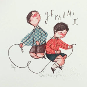 Grafica di Federica Porro "Gemelli" (lui/lei)