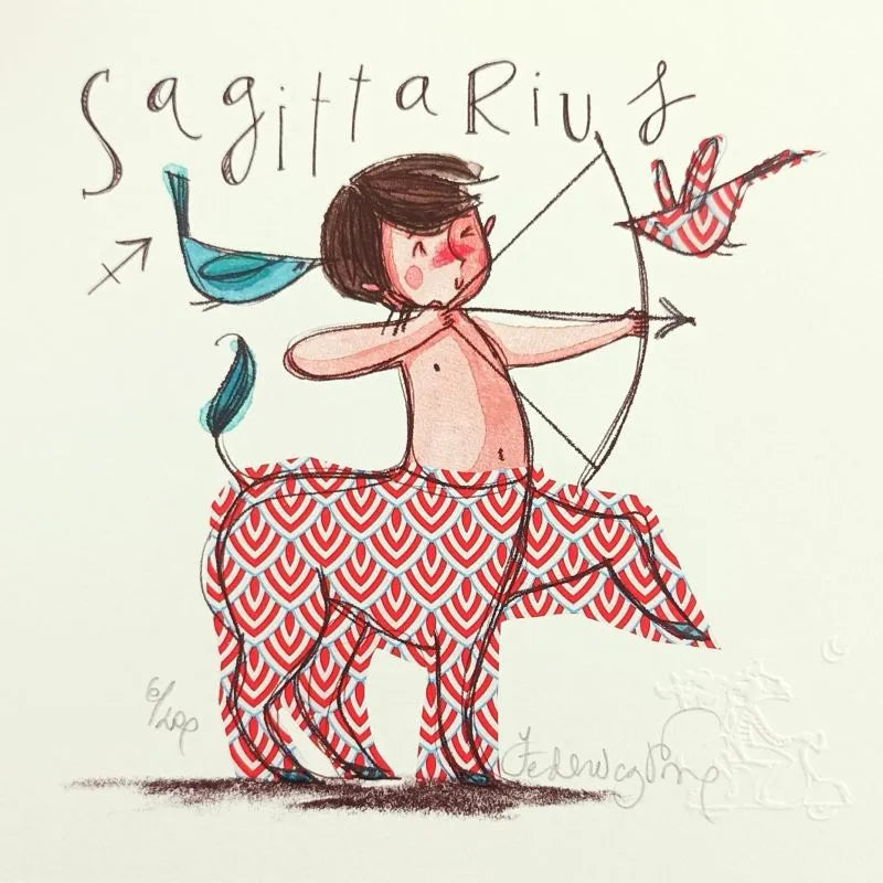 Grafica di Federica Porro "Sagittario" (lui/lei)