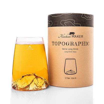 Bicchiere da long drink o birra "Topographic: Etna"