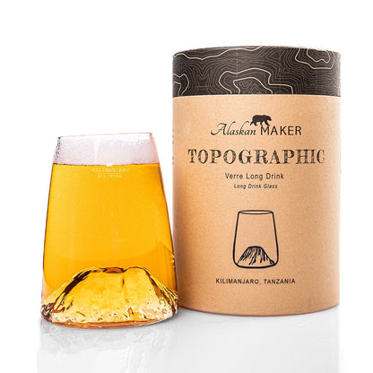 Bicchiere da long drink o birra "Topographic: Kilimangiaro"