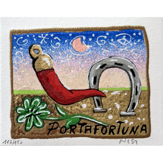 Grafica di Leo Nisi: "Portafortuna"