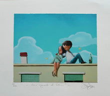 Carica l'immagine nel visualizzatore di Gallery, Grafica incorniciata di Diego Santini "Uno sguardo al futuro"
