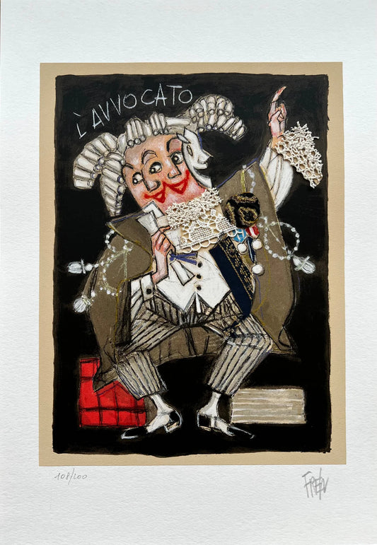 Grafica di Paolo Fresu "L'avvocato"