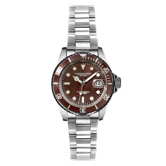 Orologio da polso "New Diver" Marrone A.G. Spalding & Bros