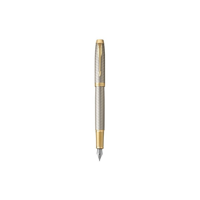 Penna Stilografica Parker IM Warm Silver Golden Trim